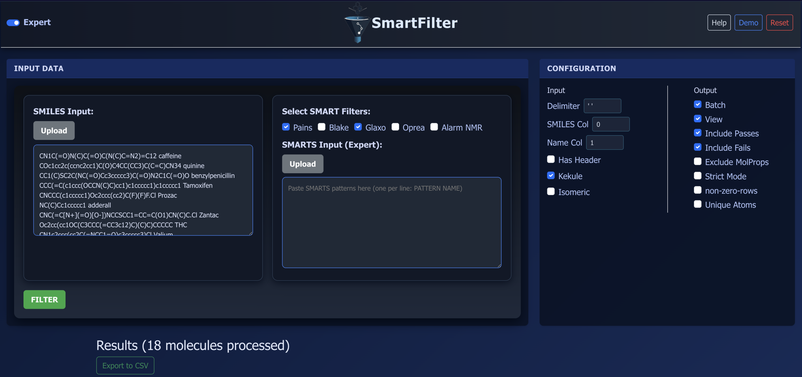 Expert Mode Interface